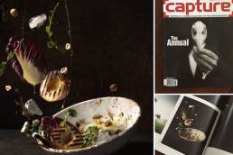 Food photography published in annual magazine