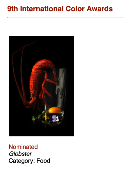 Sydney Food Photographer nominee colour awards 