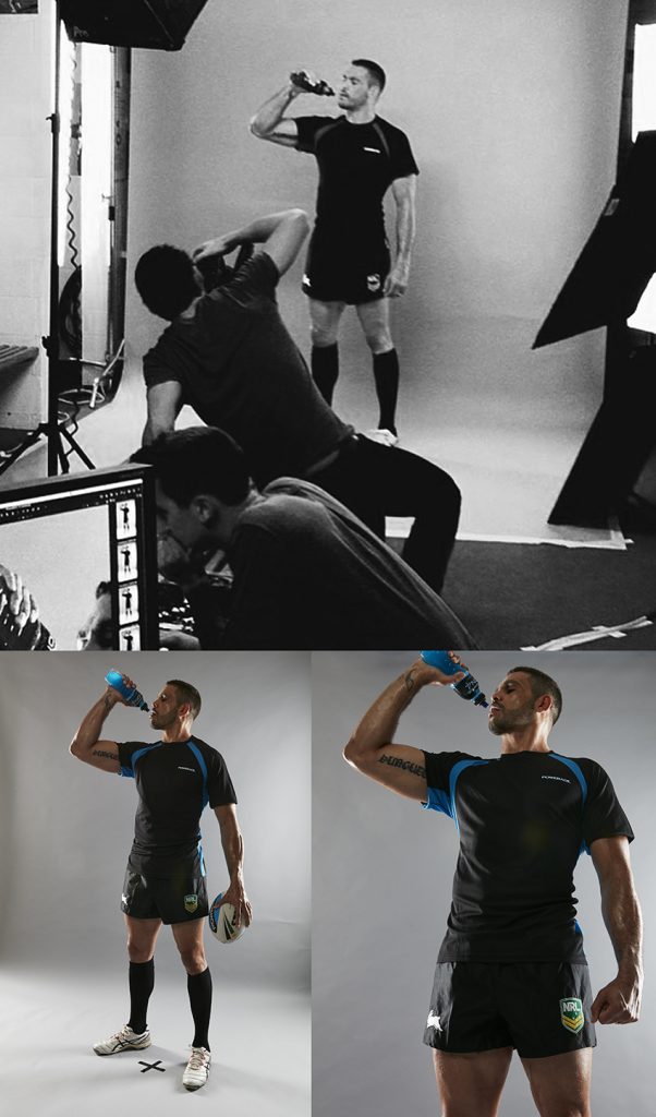 Portrait photography of Greg Inglis for Powerade Advertising 